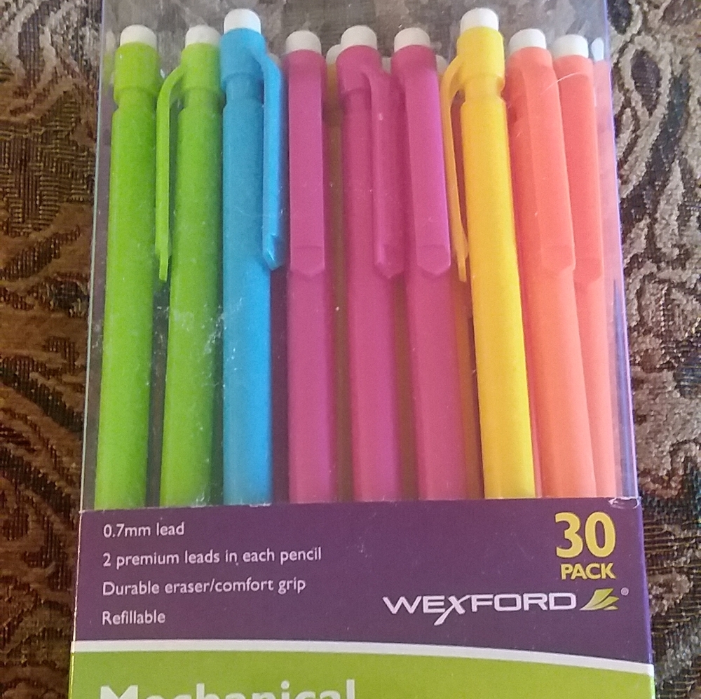 30 Wexford mechanical pencils, Teachers, erasers, school supplies